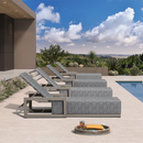PURPLE LEAF Patio Lounge Chair Modern Outdoor Chaise Lounge with Adjustable Backrest Rattan Chaise Lounge Chairs for Pool Garden Backyard Beach