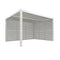 PURPLE LEAF Louvered Pergola white Outdoor Aluminum Pergola with Shutter Wall Adjustable Gazebo Rainproof for Patio Deck Garden