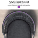 PURPLE LEAF Patio Bar Stools Set of 2 Outdoor Wicker Modern High Bar Chairs Metal Cushioned Barstools with Backs and Ergonomic Armrest for Balcony Garden Indoor Kitchen Island