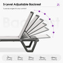 PURPLE LEAF Outdoor Chaise Lounge Patio Chair 5 Positions Adjustable Aluminum Frame with Textilene Seat Lightweight and Durable Pool Chaise Lounge for Patio Poolside Beach Yard
