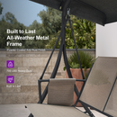 PURPLE LEAF Outdoor Swing Chair Patio Porch Swing - Barcelona Series