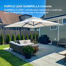 PURPLE LEAF Premium Patio Umbrella Classic SUNBRELLA Cantilever Umbrellas