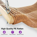 PURPLE LEAF Double Cloud Hanging Chair - Outdoor Patio Rattan Swing Chair with Cushion and Backrest.