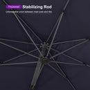 PURPLE LEAF Heavy Duty Cantilever Patio Umbrella Extra Large Outdoor Umbrella for Yard, Garden, Pool