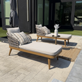 PURPLE LEAF Patio Chaise Lounge Chair  Aluminum Pool Lounge Chairs for Outdoor with 2 Cushions for Deck, Pool, Lawn, Garden, Courtyard, Porch