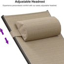 PURPLE LEAF Outdoor Chaise Lounge Chair  Patio Pool Lounger Bronze Aluminum Chairs with Side Table Adjustable Tanning Recliner for Outside Backyard Yard Deck Balcony Beach