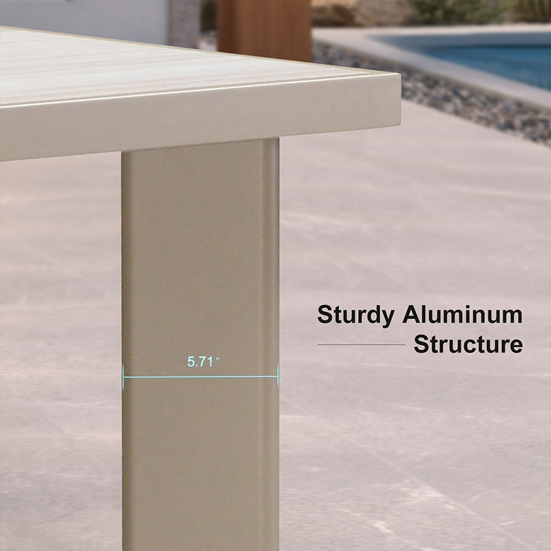 PURPLE LEAF 7/9/11 Pieces Patio Dining Set with Sunbrella Cushions All-Weather Wicker Patio Table and Chairs for Deck, Garden