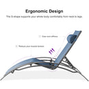 PURPLE LEAF Patio Chaise Lounge Set Outdoor Beach Pool Sunbathing Lawn Lounger Recliner Chair Outside Chairs with Side Table Included