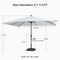 PURPLE LEAF Aluminum Outdoor Market Umbrella Patio Table Umbrella