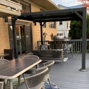 PURPLE LEAF Caesar Outdoor Louvered Pergola Patio Sun Shade Shelter with Adjustable Hardtop Patio Pergola Grey