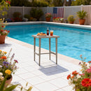 PURPLE LEAF Outdoor Bar Table Patio Dining Table Coffee Kitchen Breakfast Bistro Pub Bar Table for Patio Poolside