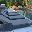 PURPLE LEAF Outdoor Chaise Lounge Chairs with Cushion Aluminum Poolside Sun Chair Adjustable Sunbathing Tanning Reclining