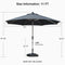 PURPLE LEAF Deluxe Aluminum Market Umbrella, Outdoor Table Umbrella for Patio, Porch