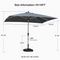 PURPLE LEAF Deluxe Aluminum Market Umbrella, Outdoor Table Umbrella for Patio, Porch