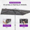 PURPLE LEAF Patio Market Table Umbrella with Semi-Automatic Opening Function