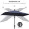 PURPLE LEAF Crank and Tilt Table Umbrella Outdoor Patio Market Umbrella with Visible Hand Crank System