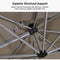 PURPLE LEAF Rectangular Large Outdoor Cantilever Umbrella With Base for Garden, Pool
