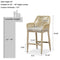 PURPLE LEAF Modern Bar Stools Set of 2, Aluminum Bar Stool with Cushion for Indoor and Outdoor, Kitchen Island