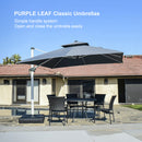 PURPLE LEAF Large Square Patio Cantilever Umbrella for Garden, Pool, Porch