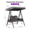 PURPLE LEAF Outdoor Patio Porch Swing with Stand, Chair with Adjustable Tilt Canopy All-Weather Steel Frame for Backyard Front Porch Lawn