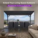 PURPLE LEAF  Outdoor Wall Mounted Hardtop Gazebo Metal Roof Patio Cover with Drainage System Outdoor Living Shelter for Backyard Lounge