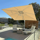 PURPLE LEAF Modern White Outdoor Umbrella Premium Aluminum Patio Cantilever Pool Sun Umbrellas