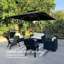 PURPLE LEAF Large Square Patio Cantilever Umbrella for Garden Pool Porch