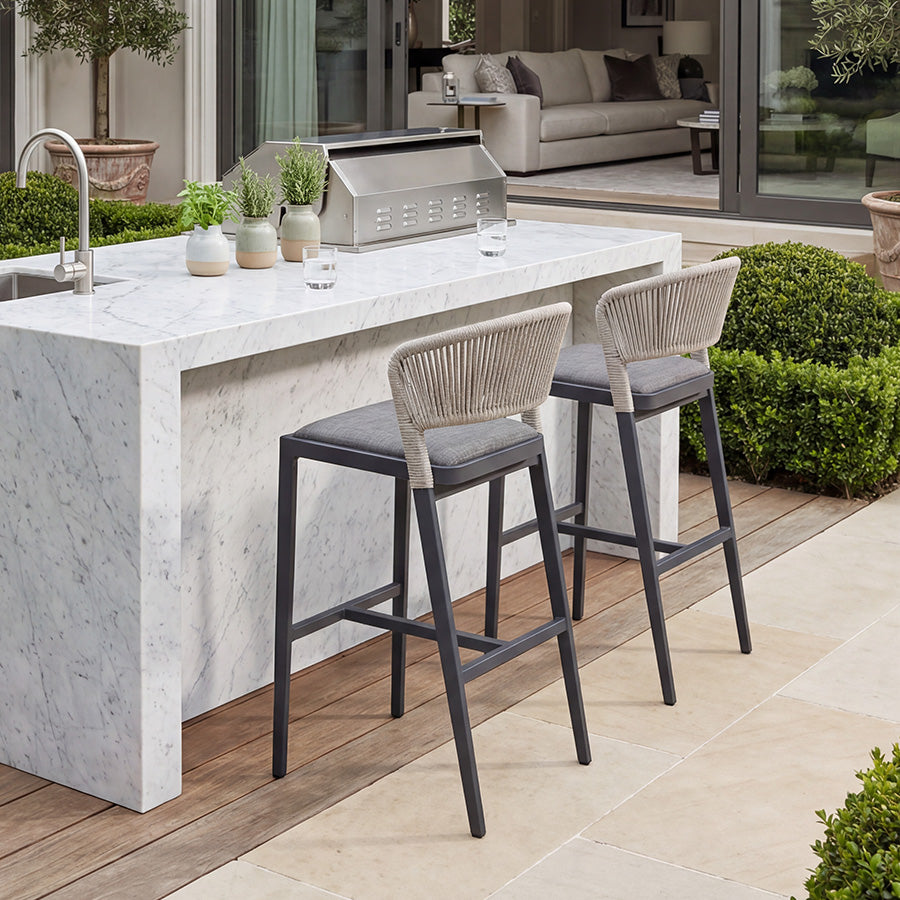 Bar Stool Rattan Bar Stools Counter Stools Back Metal Bar Height Stool Outdoor Bar Chair Garden Kitchen