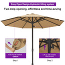 PURPLE LEAF Luxury Market Umbrella 1.9"/2.4"/3.1" Pole Commercial Hydraulic Semi-Automatic Umbrella