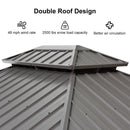 PURPLE LEAF Light Grey Metal Carport with Galvanized Steel Roof Heavy Duty Permanent Outdoor Car Shelter