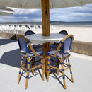OPEN BOX I PURPLE LEAF French Counter Height Bar Height Stool Set of 2, Patio Bar Chairs with Back Rattan, French Bistro Set