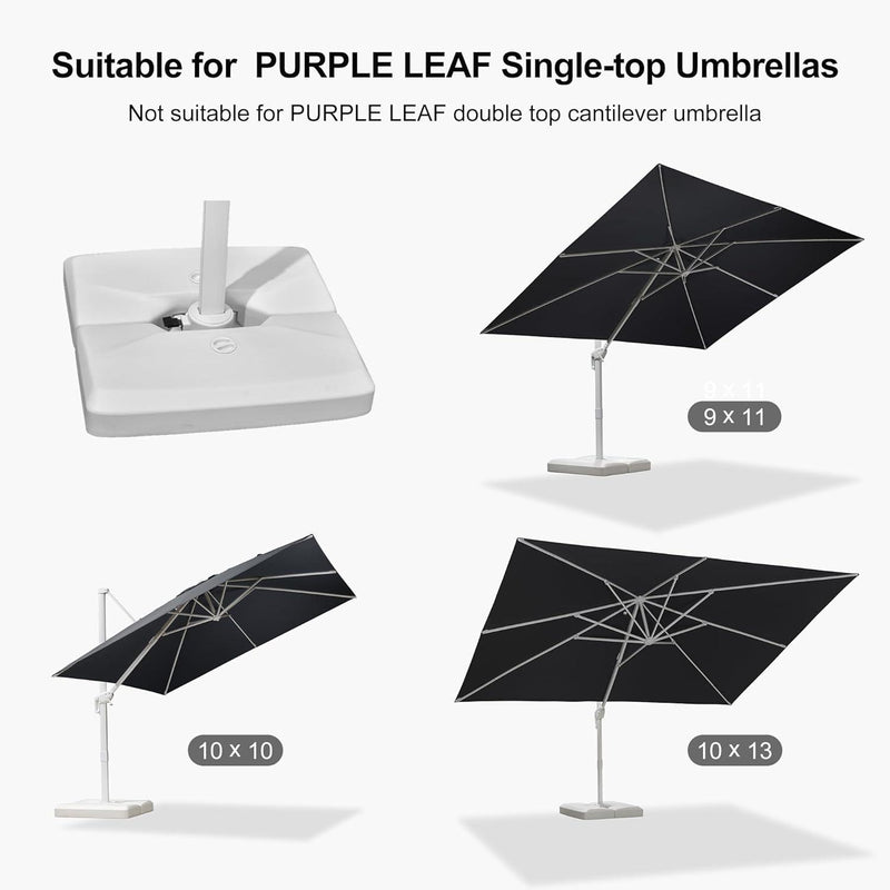 PURPLE LEAF White Patio Umbrella Base This base fits 9'X11' , 10'X10' ,10'X13' Size