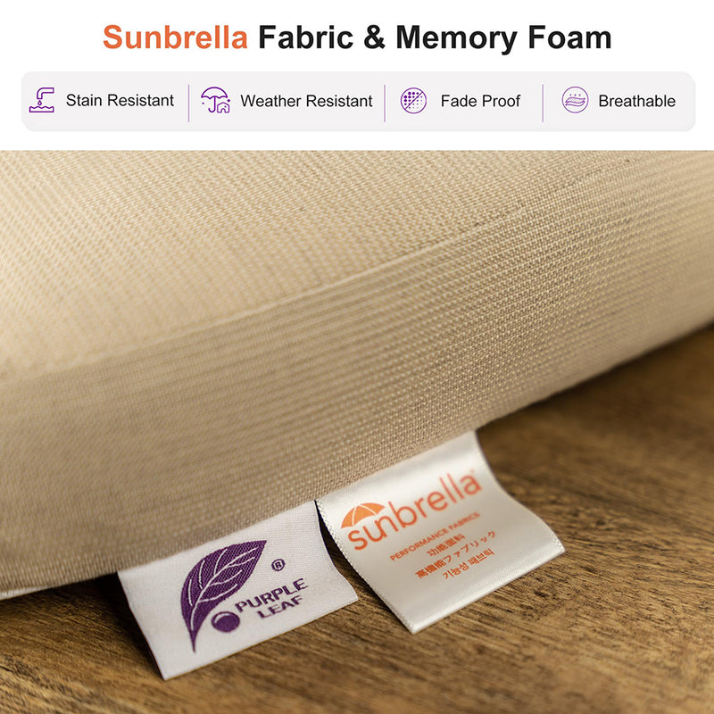 Clearance-PURPLE LEAF Patio Dining Set Cushions Wicker Chairs and Cylindrical Leg Dining Table