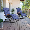 PURPLE LEAF Outdoor Reclining Chair Patio Zero Gravity Chaise Lounge Folding Chair with Removable Cushion Adjustable Headrest for Lawn Camping Beach Pool