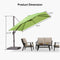PURPLE LEAF Patio Cantilever Umbrella with Aluminum Offset Hanging for Pool Garden Deck