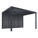 PURPLE LEAF Louvered Pergola Accessory Aluminum Louver Grille for Optimal Privacy, Sunlight Control Side Fixed Shutter Wall, Pergola Not Included