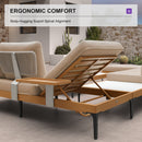 PURPLE LEAF Sicilia L-Shaped Modular Outdoor Sectional with Sunbrella Khaki Cushions Flexible Layout for Poolside Casual Lounge