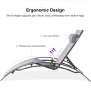 PURPLE LEAF Patio Chaise Lounge Set Outdoor Beach Pool Sunbathing Lawn Lounger Recliner Chair Outside Chairs with Side Table Included