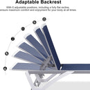 PURPLE LEAF Patio Chaise Lounge Chair Outdoor Plastic Textilene Sun Bathing Recliner Tanning Pool Lounger with 6 Adjustable Position for Outside Beach in-Pool Lawn Poolside