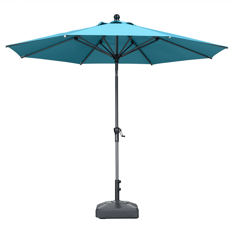 PURPLE LEAF Crank and Tilt Table Umbrella Outdoor Patio Market Umbrella with Visible Hand Crank System