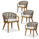 PURPLE LEAF Outdoor Dining Chairs Set of 2 Modern Furniture Chairs with Comfortable Cushions and Aluminum Frame for Outdoor, Indoor, or Kitchen