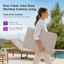 PURPLE LEAF Outdoor Chaise Lounge Patio Lounge Chair Recliner with Side Table and Cushion for Poolside Balcony Backyard