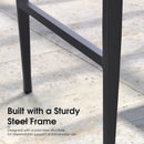 PURPLE LEAF Outdoor Bar Stools with Back, Iron Rattan Patio Bar Chairs with embedded Cushion, Garden Outside Bar Stools
