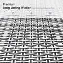 PURPLE LEAF Pool Oversized Lounge Chairs Rattan Aluminium Patio Chaise Lounge Outdoor Adjustable Recliner Finish Loungers Woven PE Sun Chairs for Poolside Deck Beach