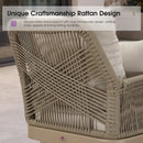 PURPLE LEAF Patio Chaise Lounge Chair, Aluminum Pool Lounge Chairs for Outdoor with 2 Cushions for Deck, Pool, Lawn, Garden, Courtyard, Porch, Teak
