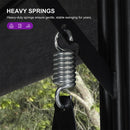 PURPLE LEAF 3-Seat Porch Swing Outdoor w/Cushion & Adjustable Canopy
