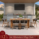 PURPLE LEAF 7 / 9 / 11 pcs Outdoor Dining Set Patio Dining Furniture for Lawn Backyard Deck Brown