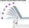 PURPLE LEAF Outdoor Chaise Lounge Chairs Set of 2 White Aluminum Lounge Chair Five-Position Adjustable Chaise with Wheels and Table for Pool Deck Patio