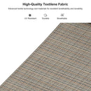 Durable, breathable, UV resistant Textilene fabric for outdoor lounge chairs, woven texture.