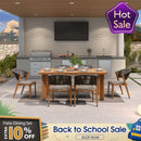 PURPLE LEAF 7 / 9 / 11 pcs Outdoor Dining Set Patio Dining Furniture for Lawn Backyard Deck Brown